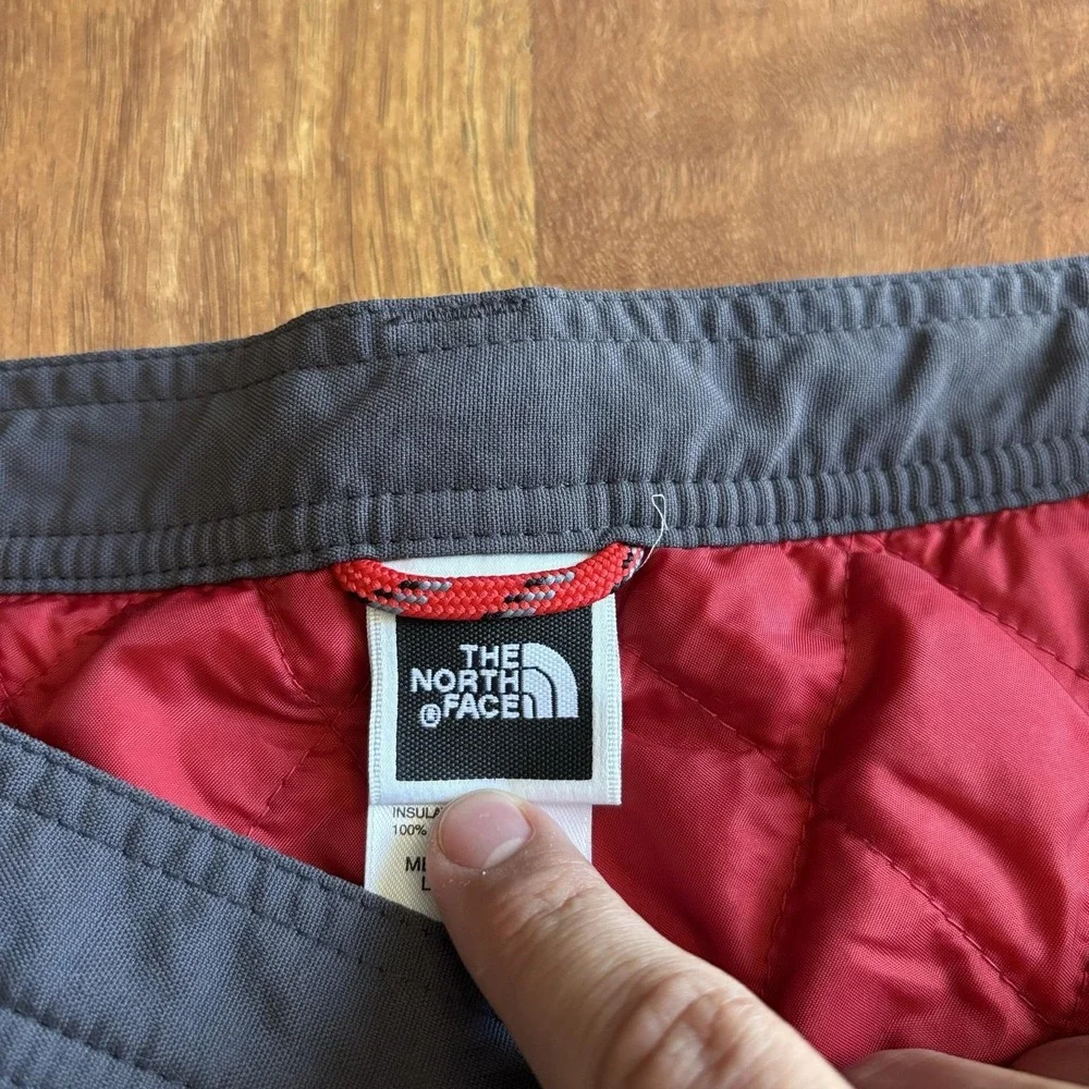 The North Face Snow Pants Mens 38x34 Gray Nylon Insulated Quilted Lined Winter